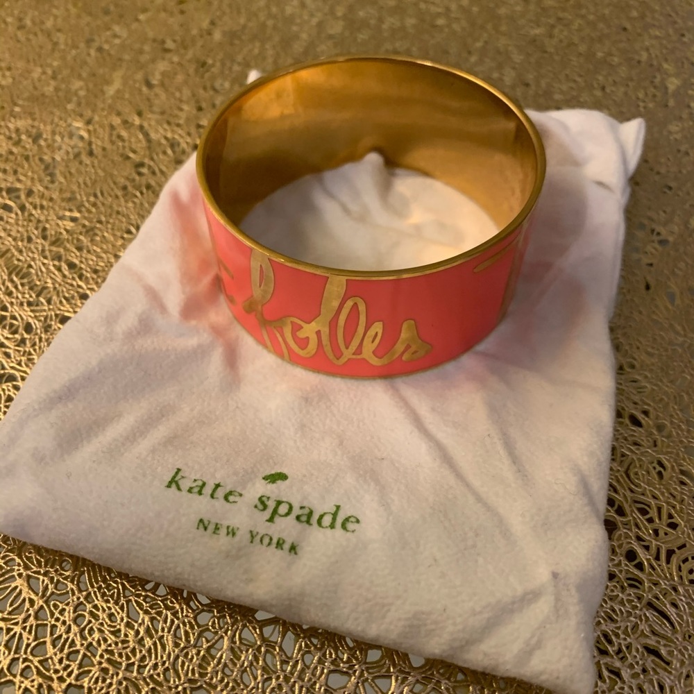 Late Spade Bracelet Bangle Hot Pink Coral